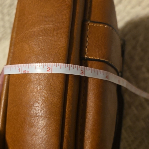 WEIXIER Vintage Tan Camel Shoulder Spacious Multi-Pocket Office Travel Bag - Picture 10 of 10